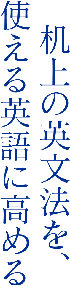 机上の英文法を、使える英語に高める